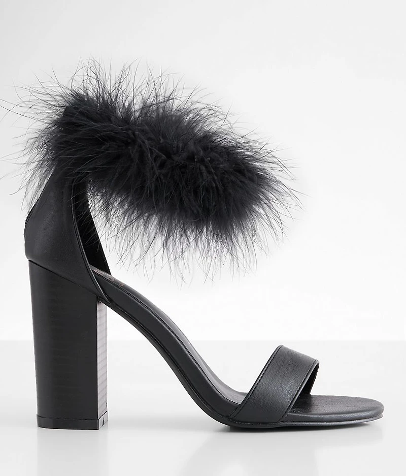 Sasha Feather Heeled Sandal