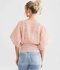 Pleated Ruffle Top