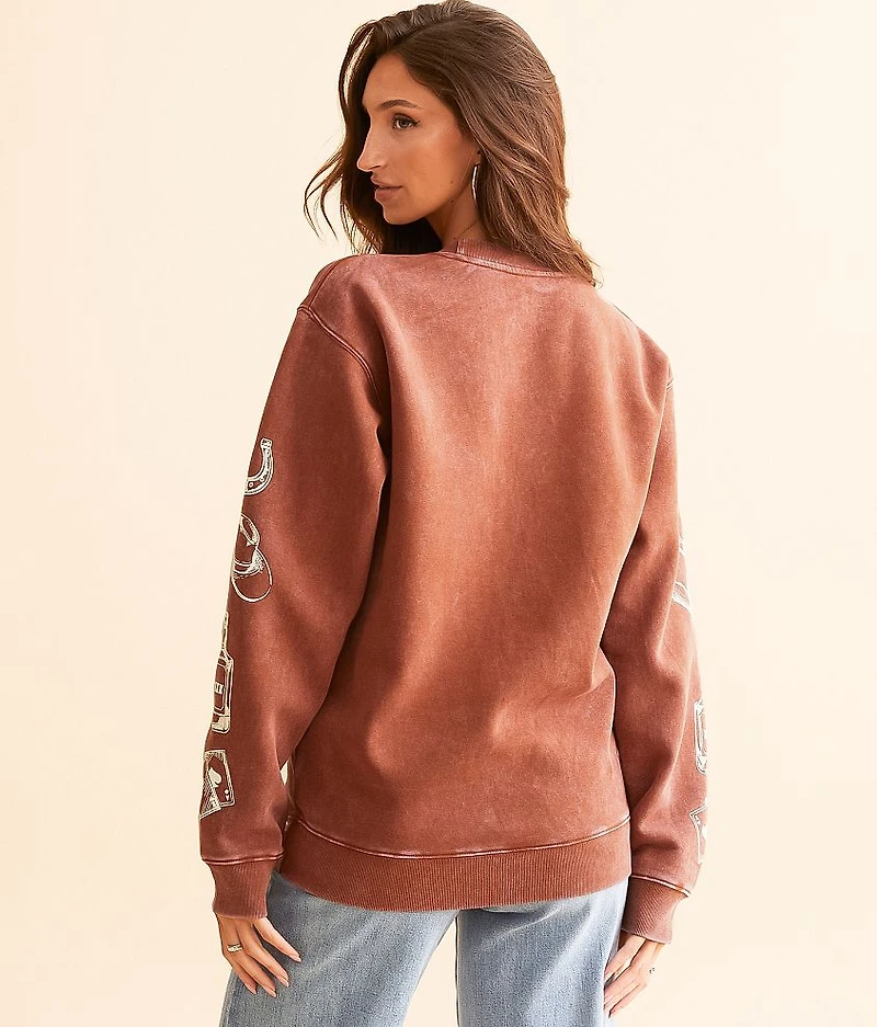 Cheers Cowboy Oversized Pullover