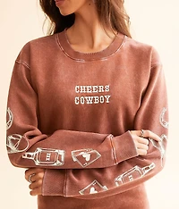 Cheers Cowboy Oversized Pullover