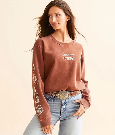 Cheers Cowboy Oversized Pullover
