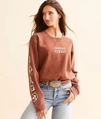 Cheers Cowboy Oversized Pullover