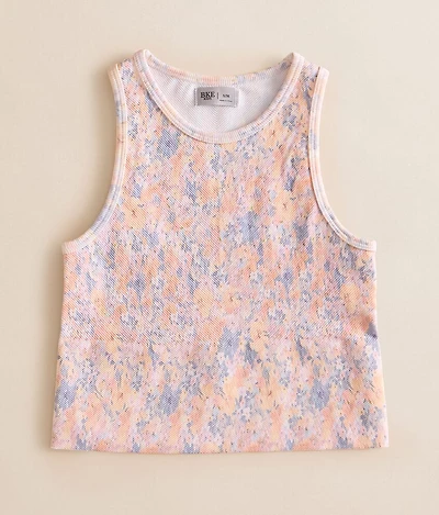 Girls - Floral Ribbed Tank Top
