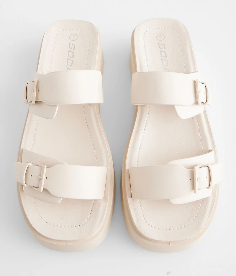 Deals Double Buckle Platform Sandal