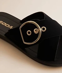 Graphics Big Buckle Sandal