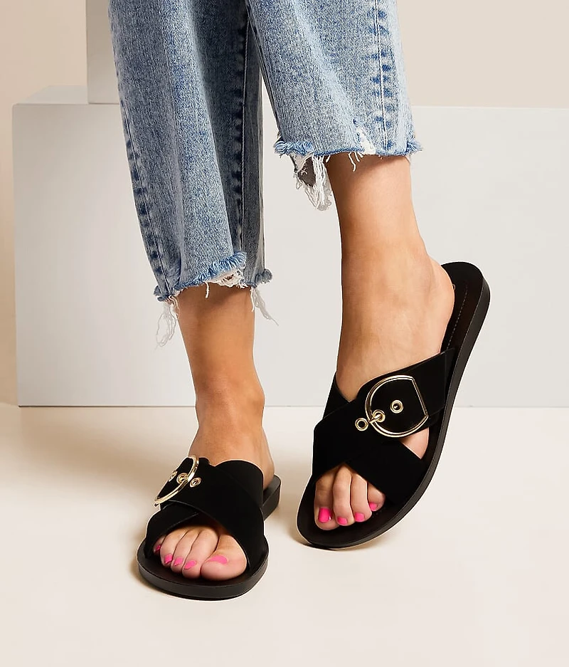 Graphics Big Buckle Sandal