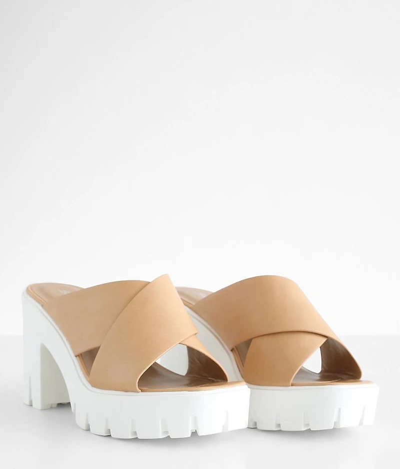 Pom Poms Lug Heeled Sandal