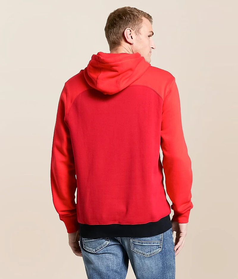 Fracture Color Block Hooded Sweatshirt