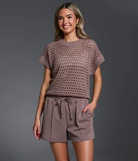 Pleated Knit Short