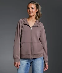 Pieced Rib Knit Hoodie