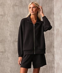 Mock Neck Cardigan