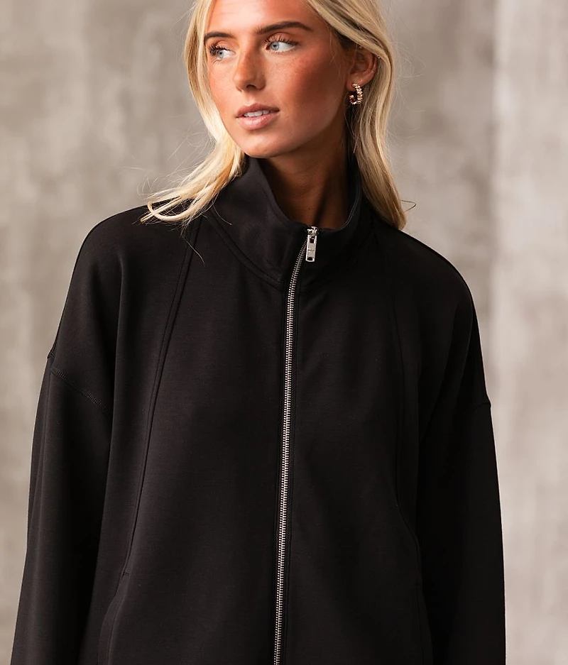 Mock Neck Cardigan