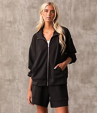 Mock Neck Cardigan