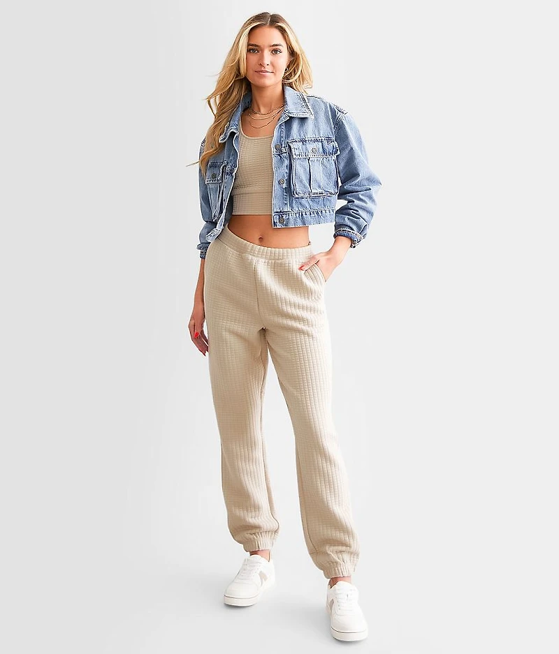 Quilted Stitch Cropped Tank Top