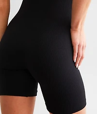 Ribbed Tank Romper