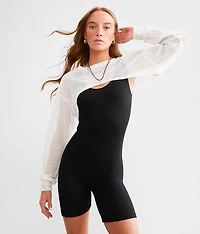 Ribbed Tank Romper
