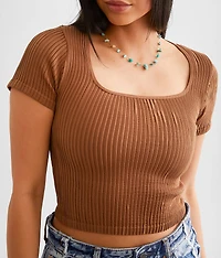Square Neck Stretch Top