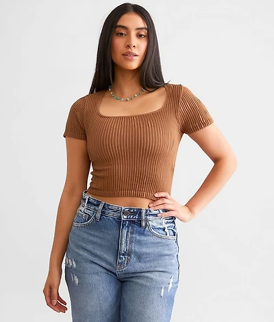 Square Neck Stretch Top