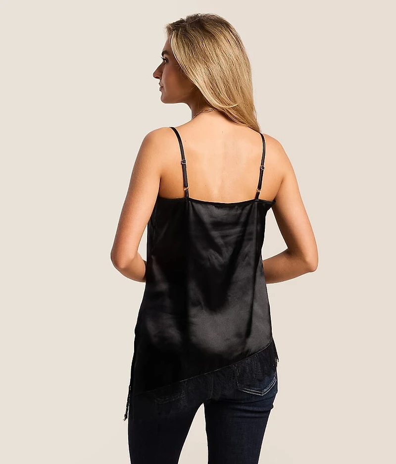 Satin Asymmetrical Tank Top