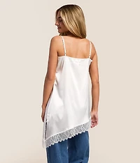 Satin Asymmetrical Tank Top