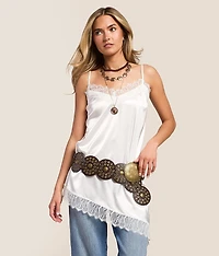 Satin Asymmetrical Tank Top