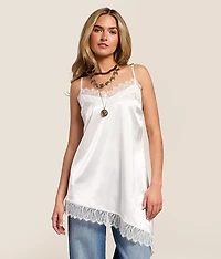 Satin Asymmetrical Tank Top