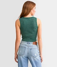 Fitted Henley Tank Top