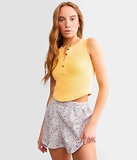 Fitted Henley Tank Top