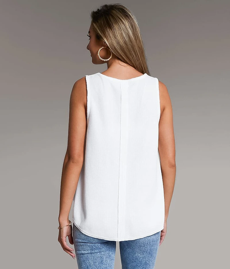 High Neck Thermal Tank Top