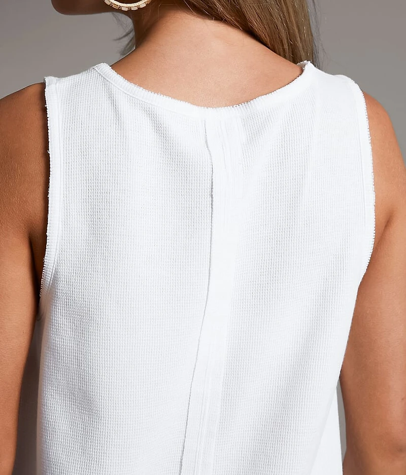 High Neck Thermal Tank Top