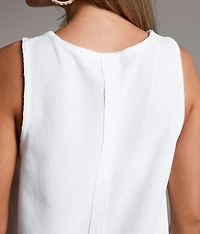 High Neck Thermal Tank Top