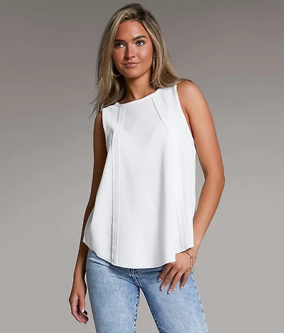 High Neck Thermal Tank Top