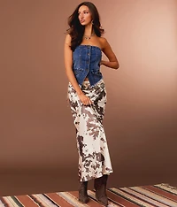 Denim Stretch Tube Top