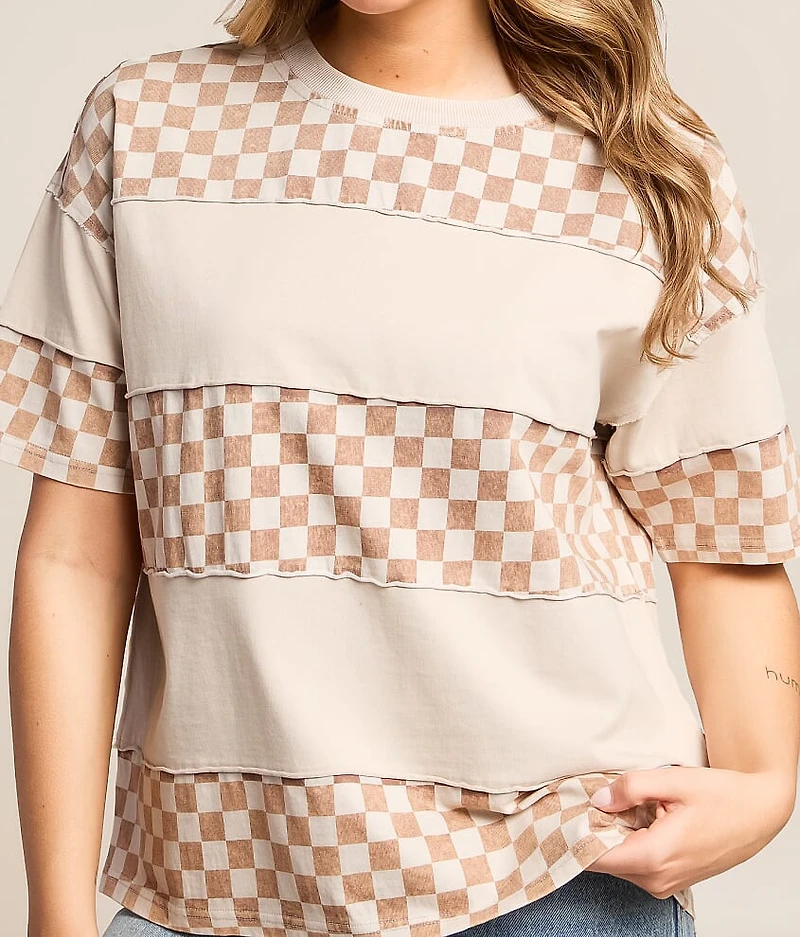 Checker Oversized Top