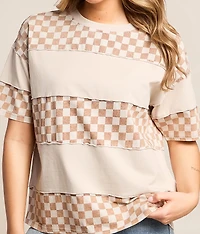 Checker Oversized Top