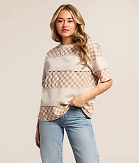 Checker Oversized Top