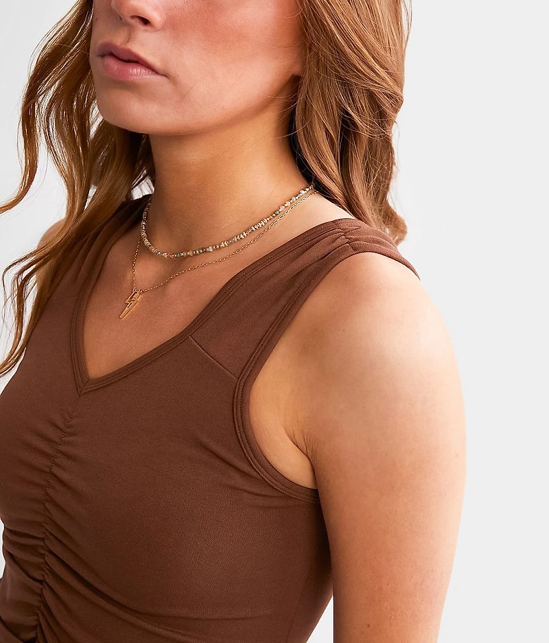Ruched 2 Way Tank Top