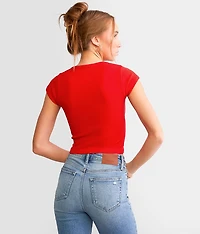 Seamless Lace-Up Top