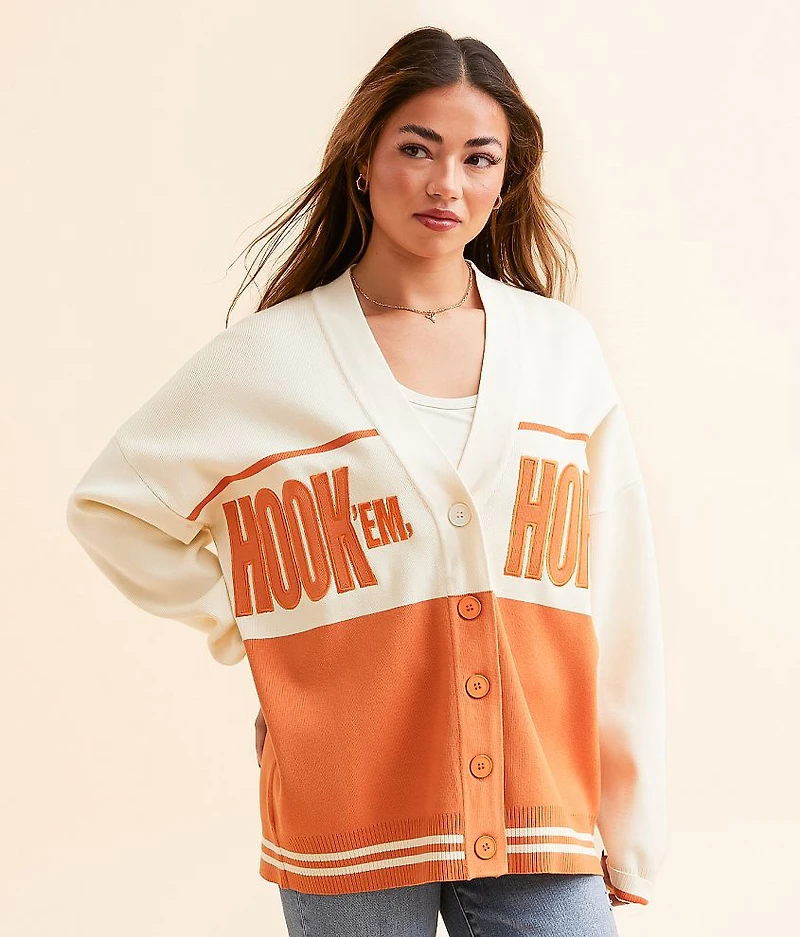 Texas Hook 'Em Horns Cardigan Sweater