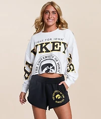 Gameday SOCIAL Iowa Hawkeyes Cropped Pullover
