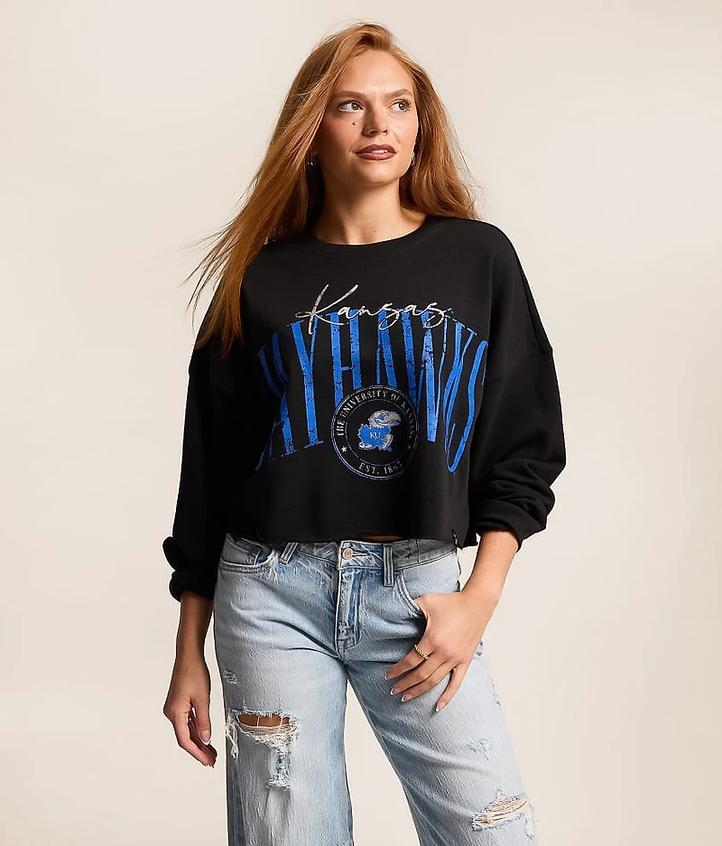 Kansas Jayhawks Cropped Pullover