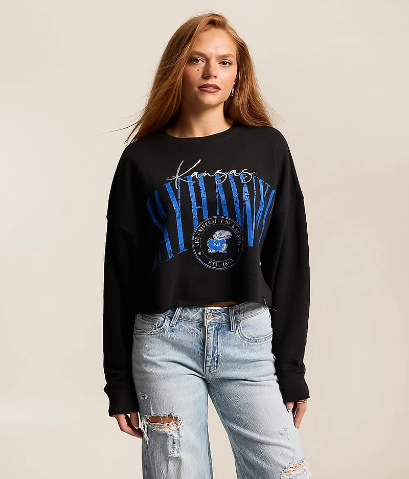 Kansas Jayhawks Cropped Pullover