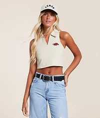 Gameday SOCIAL Arkansas Collared Tank Top