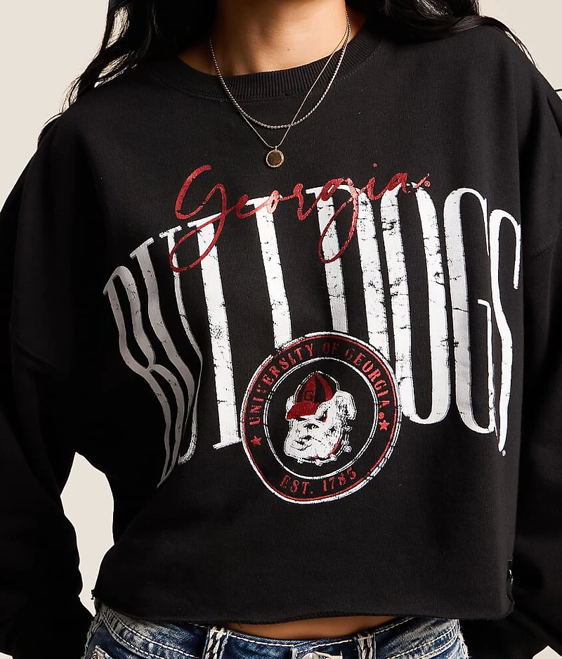 Georgia Bulldogs Cropped Pullover