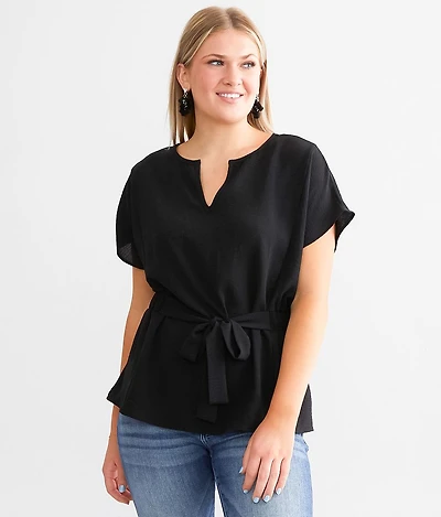 Front Tie Dolman Top