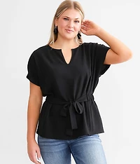 Front Tie Dolman Top