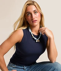 Blair Multi Charm Scarf Necklace