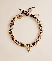 Rach Charm Twisted Scarf Necklace