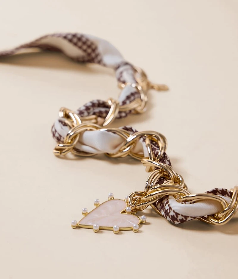 Maya Charm Twisted Scarf Necklace