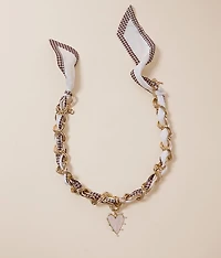 Maya Charm Twisted Scarf Necklace